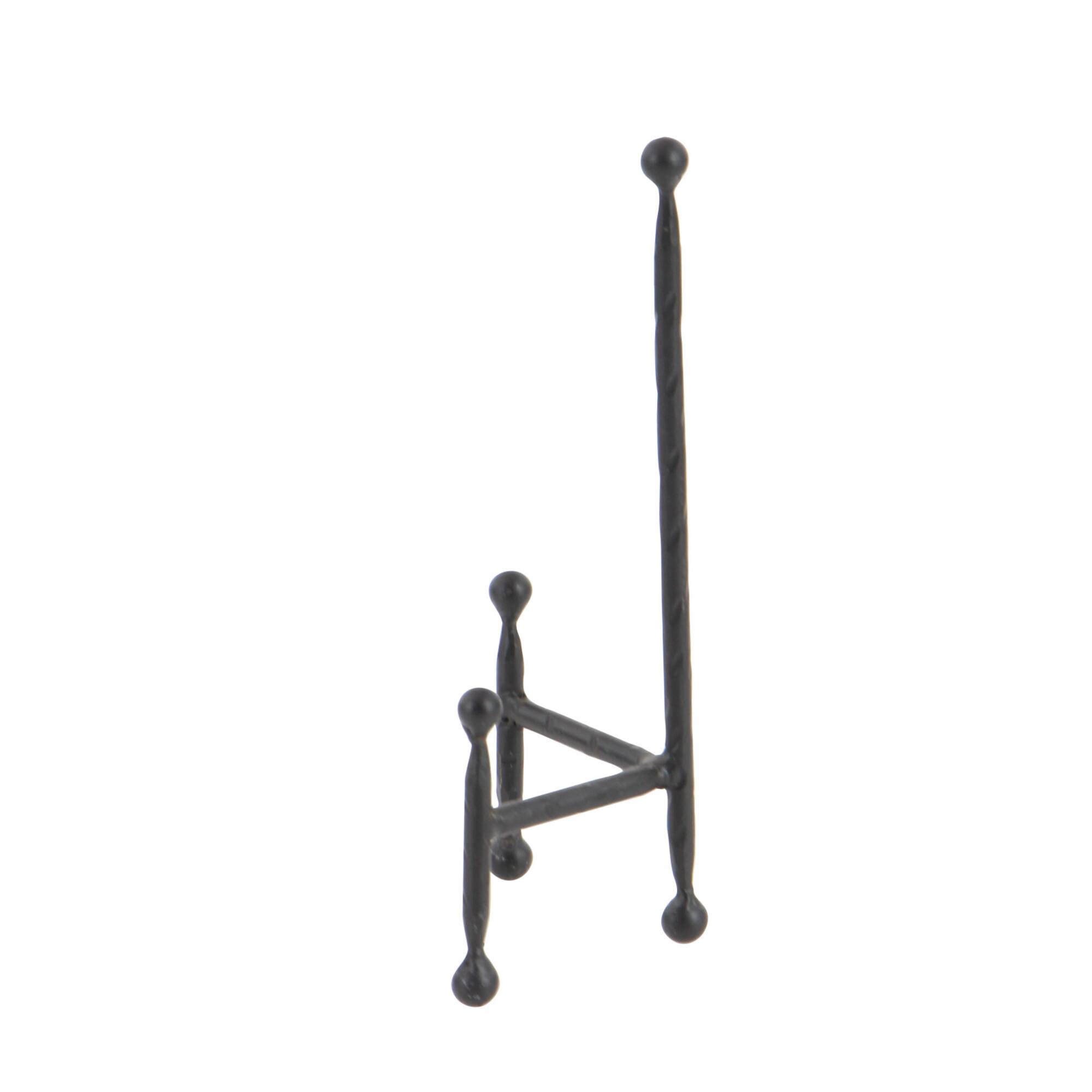 Set of 3" Black Metal Modern Easel, 12", 10", 8"